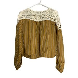 Zara woman US XS striped top 100% cotton